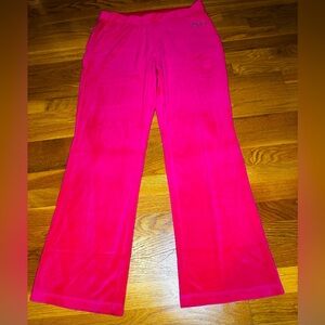 Juicy Couture Pink Velour Yoga Pants Rhinestone Logo Y2K Womens Size XXL